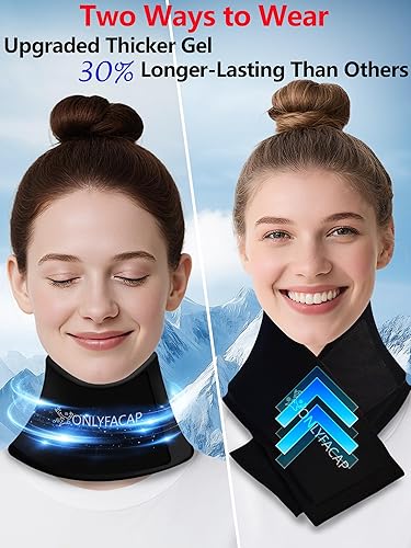 Miniatura 4 de Gel flexible de envoltura de hielo para el cuello, proporciona 20 minutos de terapia continua de compresión de calor y frío, bolsas de hielo para