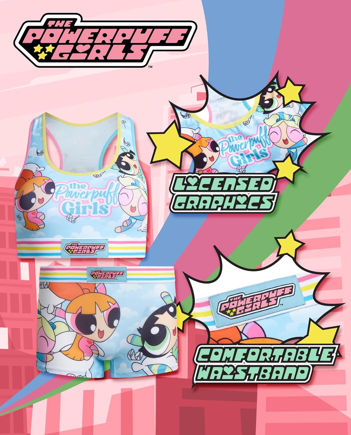 COCO BRANDS Womens Underwear Set - 2 Piece Racerback Sports Bras for Women and Boys Shorts Womens Bra and Panty Set S-3X Plus