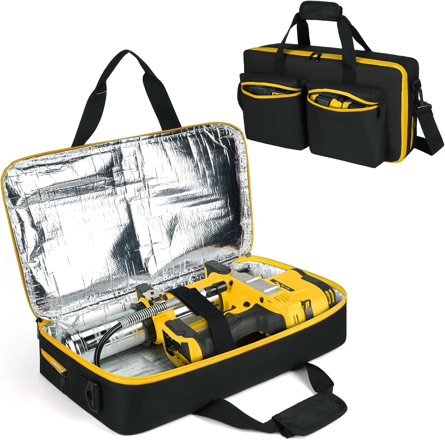 Grease Gun Case Compatible with Dewalt Grease Gun 20v DCGG571B/Milwaukee Grease Gun M18 2646-20/M12 2446-20, Carrying Case Compatible with Dewalt Grease Gun, Battery & Charger​, Bag Only