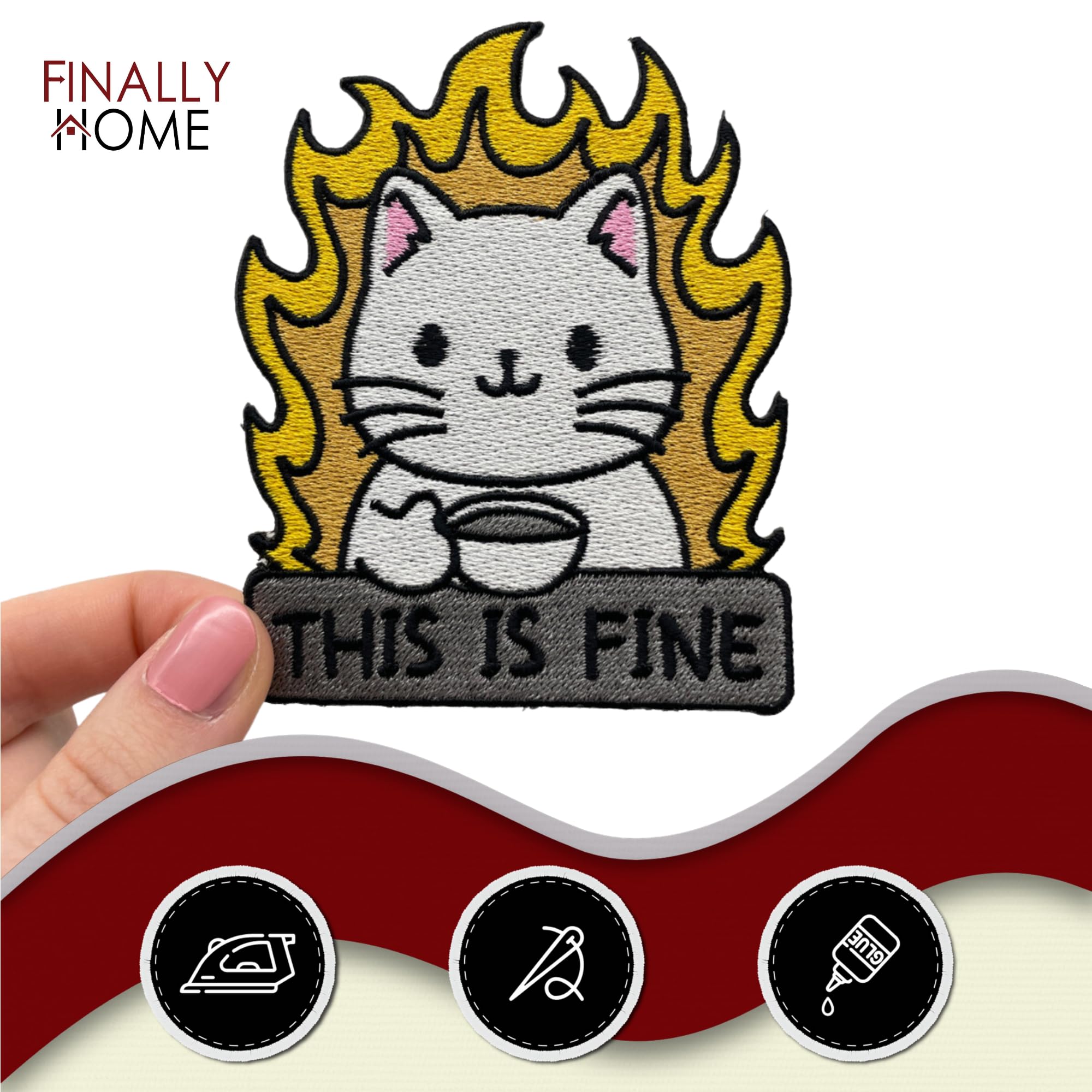 Toppa Termoadesiva A Forma Di Gatto Con Animali – Da Stirare, Cucire O Incollare Su Vestiti, Jeans, Borse – Finally Home - 2