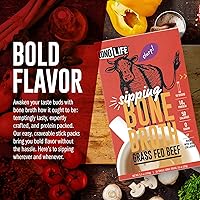 Vista 42 de LonoLife - Sobres individuales de caldo de hueso de ternera al curry tailandés: 0.35 onzas de proteína, apto para dieta Keto, 24 porciones