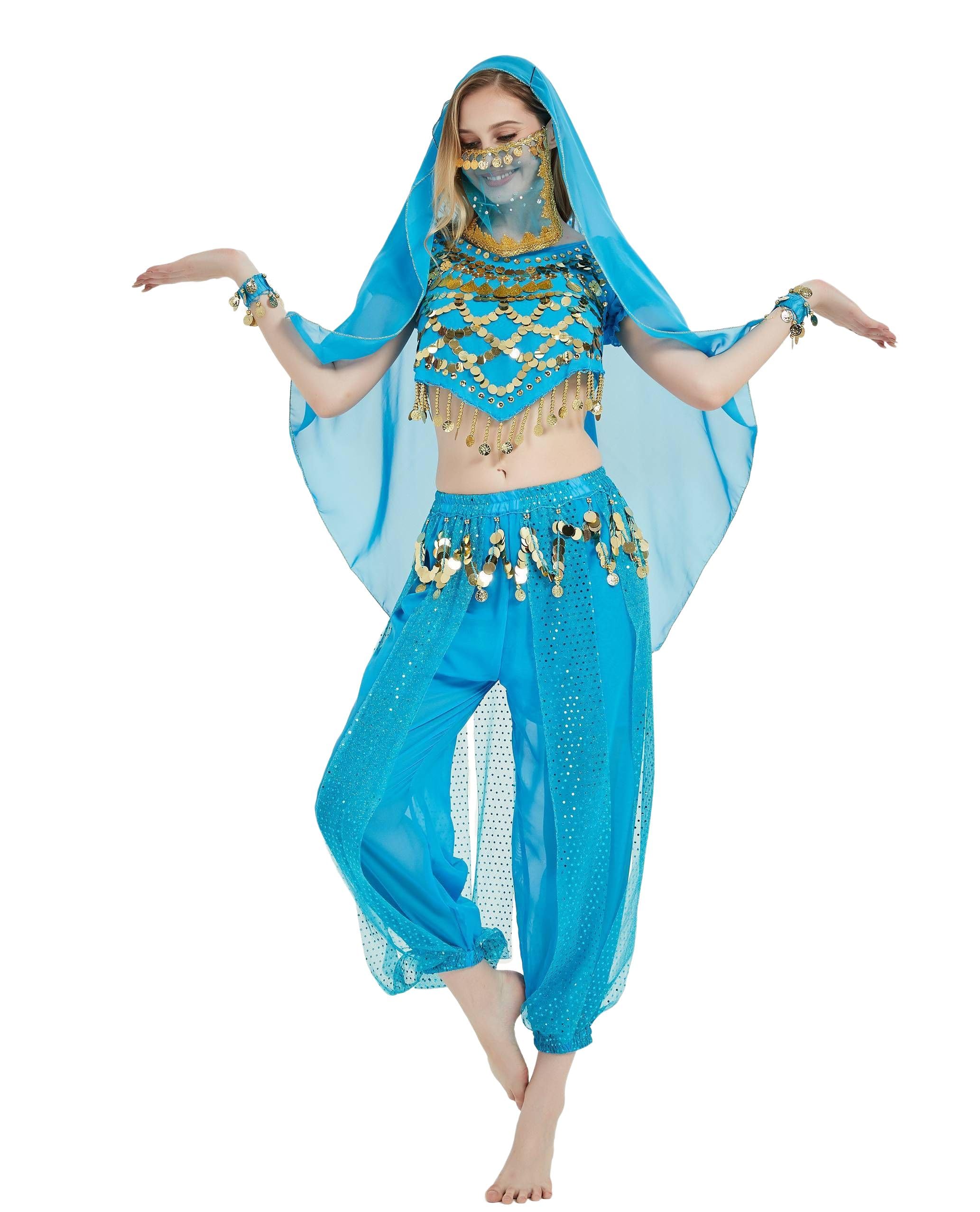 Astage Lady Belly Dancer Costume Halloweem Performance Wear All Sets