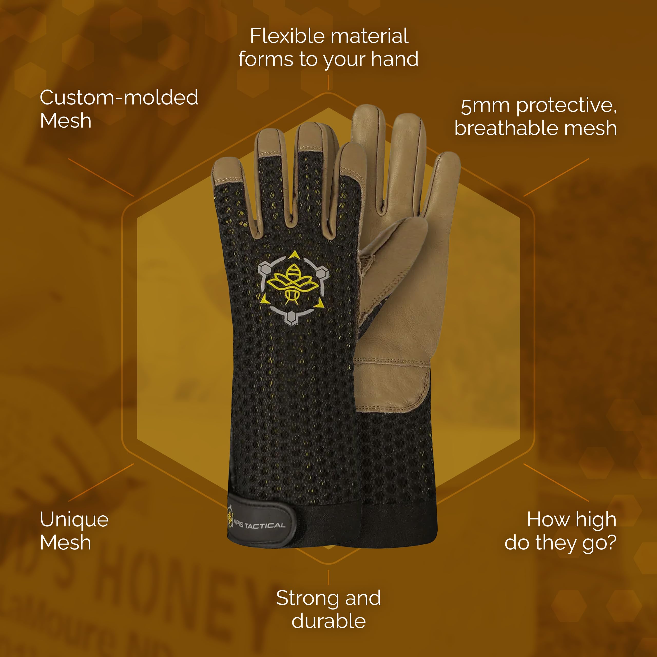 Guantes de apicultura resistentes, talla 3X grande
