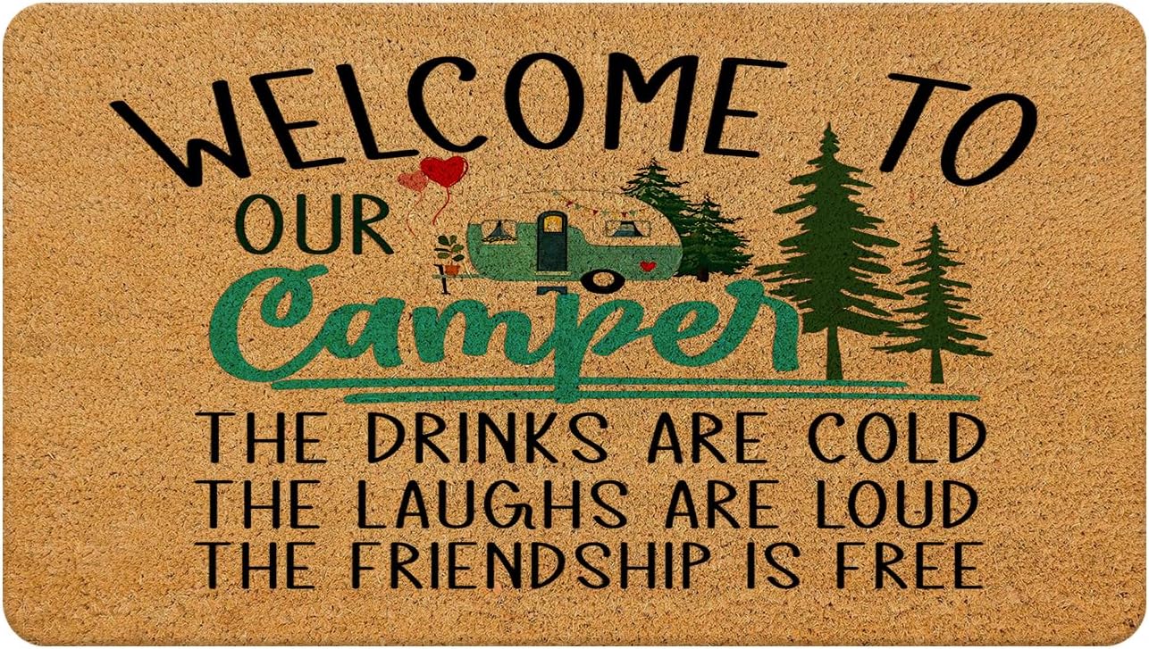 Welcome Mat for Camper & RV Entry, Outdoor & Indoor 17x30 Inches
