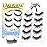LASHVIEW Self Adhesive Eyelashes, 5 Pairs Natural Look Press On Lashes No Glue Need Eyelashes Reusable Cat Eye Wispy Self-adhesive False Lashes with Replacement Adhesive Strips (C130)