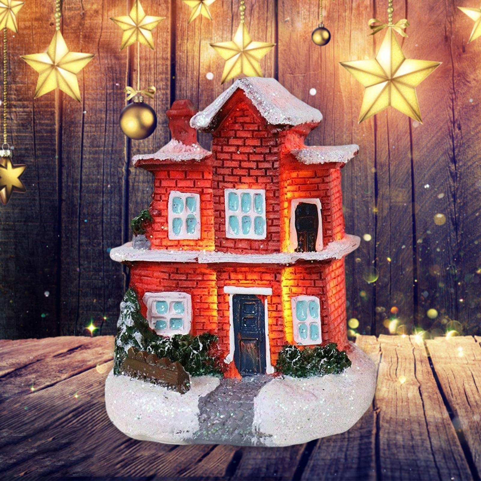 Christmas Decoration kerstdorp accessoires-miniatuur figuurtjes/huizen | Fun en Feest