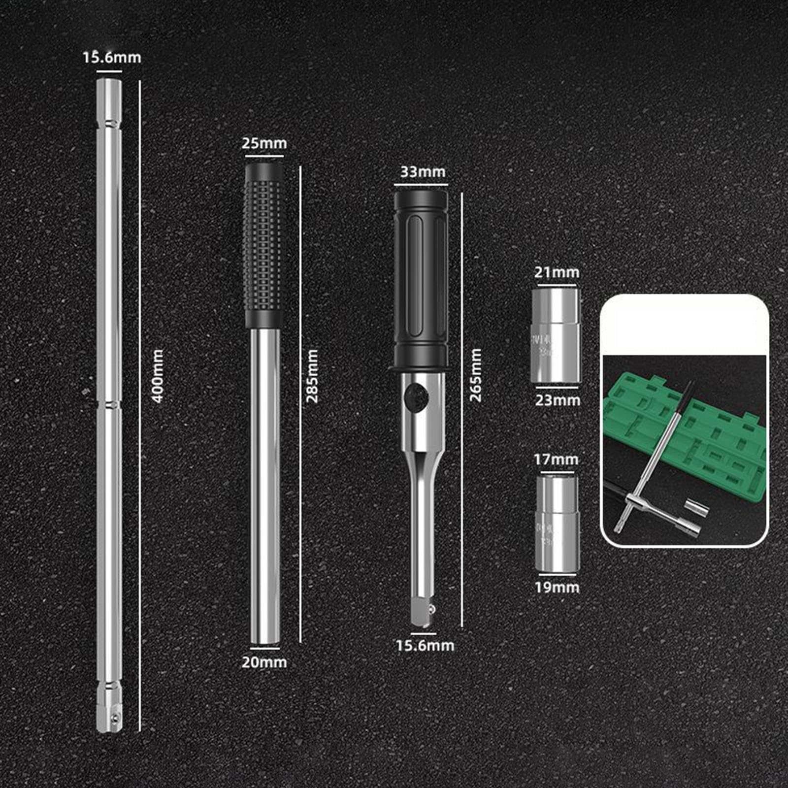 4 Piezas Llave para Tuercas de Rueda Cruzadas Herramientas Manuales para Neumáticos Material de Acero con Bolsa de Transporte Adecuado, 5 Uds.