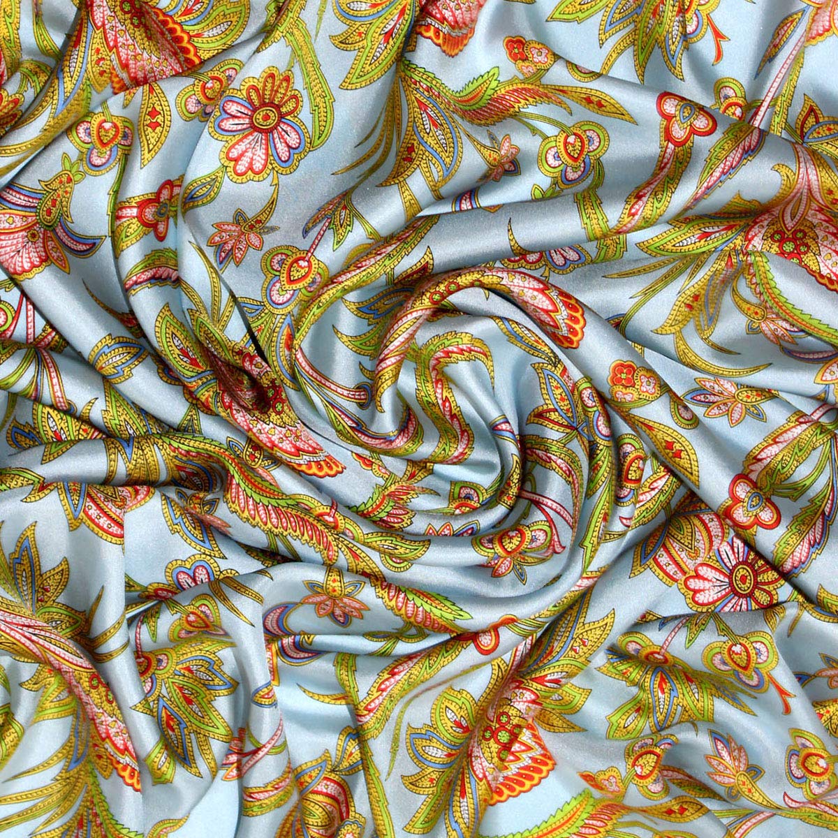 Lorenzo Cana Designer Damentuch aus 100% Seide, Halstuch mehrfarbig, Kopftuch, 90 cm x 90 cm