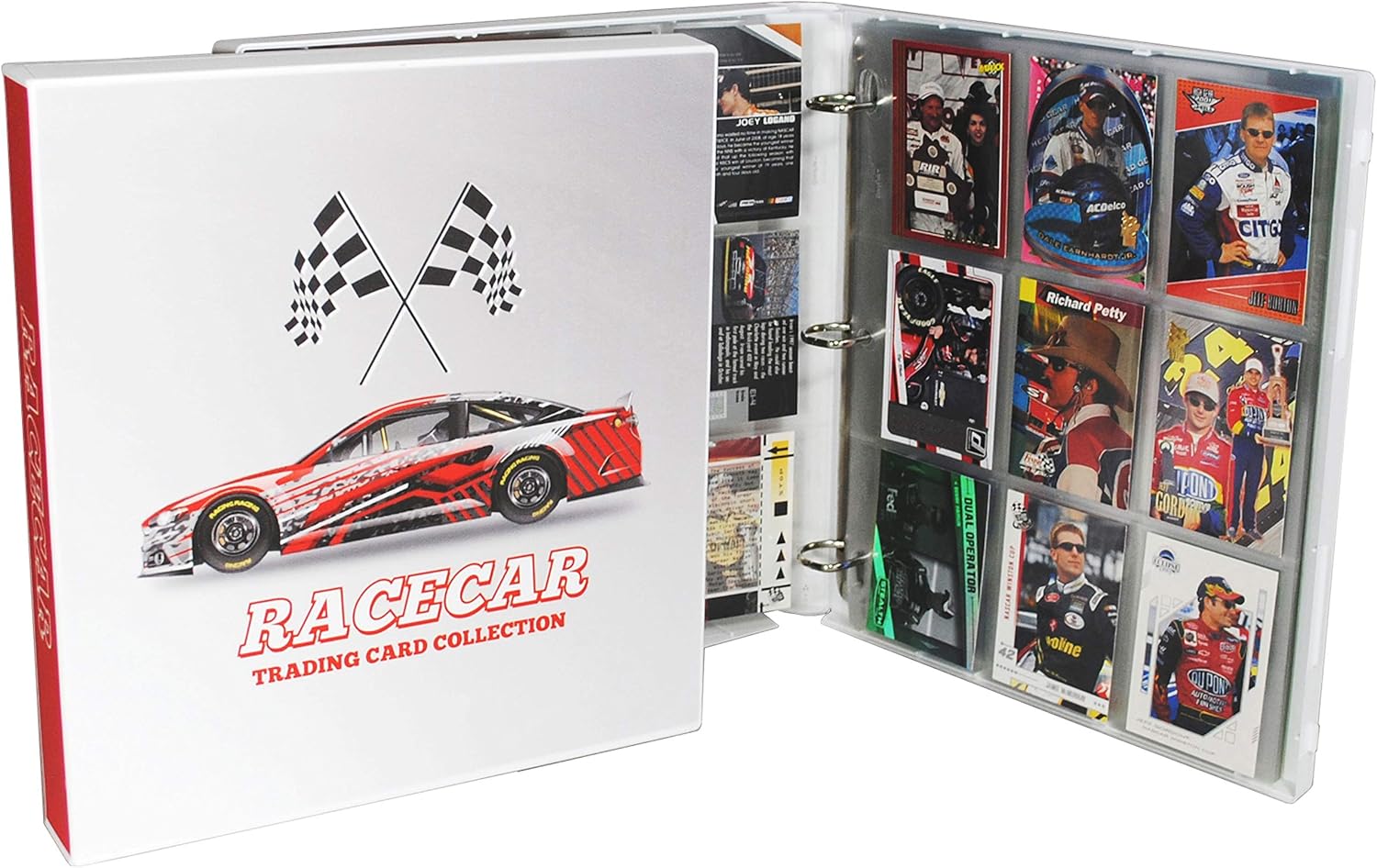 UniKeep Nascar Themed Collectible Card Storage Binder, 360 Card Capacity (Car)