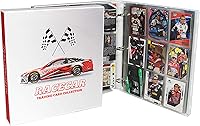 Vista 2 de UniKeep Carpeta de almacenamiento de tarjetas coleccionable con temática de Nascar, capacidad de 360 tarjetas (coche)