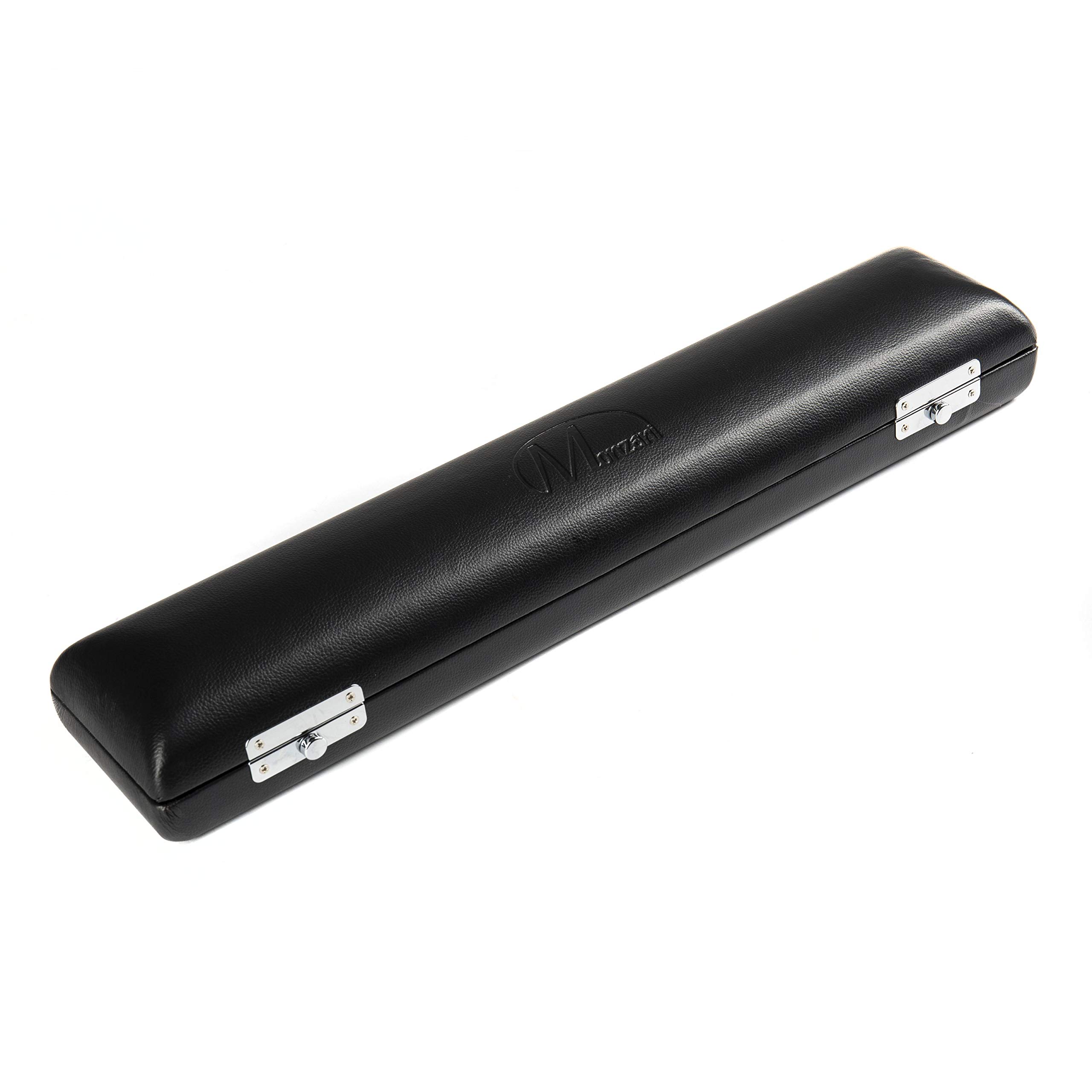 Monzani MZFL-350 Querflöte, Ringklappen, Neusilber, C-Stimmung, E-Mechanik, C-Fuß, Vorgezogenes G, Inklusive Etui und Zubehör, Deutsches Nickel, 430g