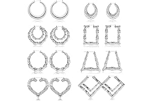 sailimue 8 Pairs Bamboo Earrings for Women: Embrace the Essence of Nature