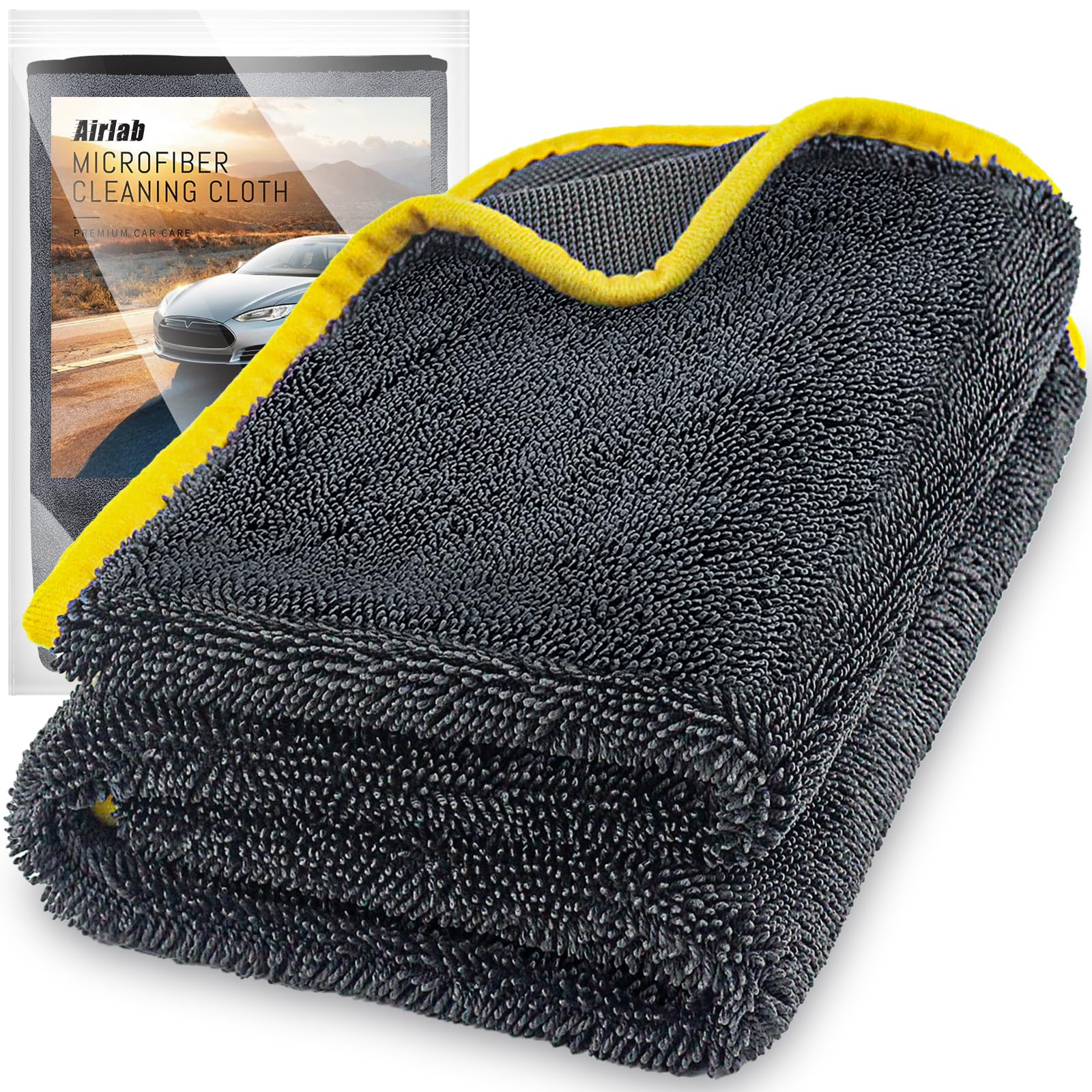 Panno Per Asciugare Auto XXL In Microfibra - Extra Assorbente, Senza Graffi, 90x60 Cm, Arancione