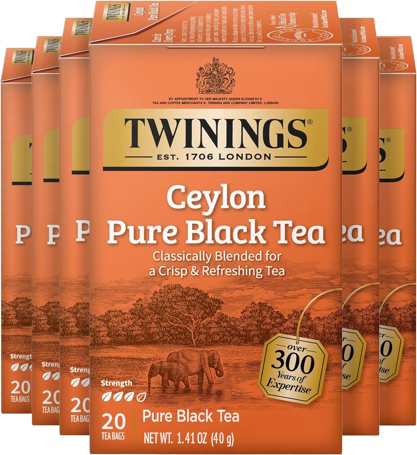 of London Ceylon Orange Pekoe Tea Bags, 20 Count (Pack of 6)