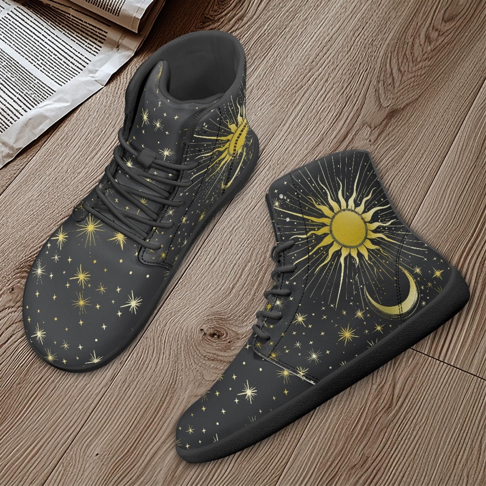 Dajingkj Bequeme PU-Leder Barfußschuhe Damen Herren Atmungsaktiv Sneaker & Sportschuhe für Outdoor & Indoor