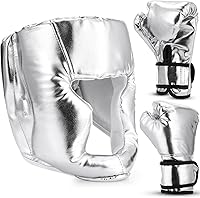 Vista 17 de Set de protección para la cabeza y guantes de boxeo Arrowbash para niños, guantes de boxeo de 6 oz y protección para la cabeza de lucha