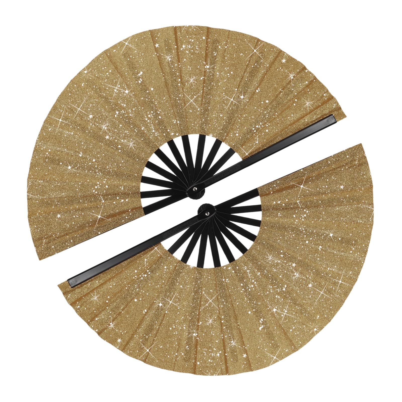 YELARXI Large Folding Fans for Line Dancing, Foldable Decorative Handheld
