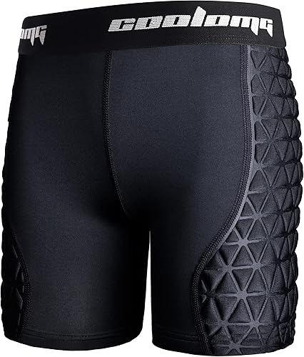 COOLOMG Youth Girls Softball Sliding Shorts Padded Compression Sliders for Baseball Football Lacrosse Cricket