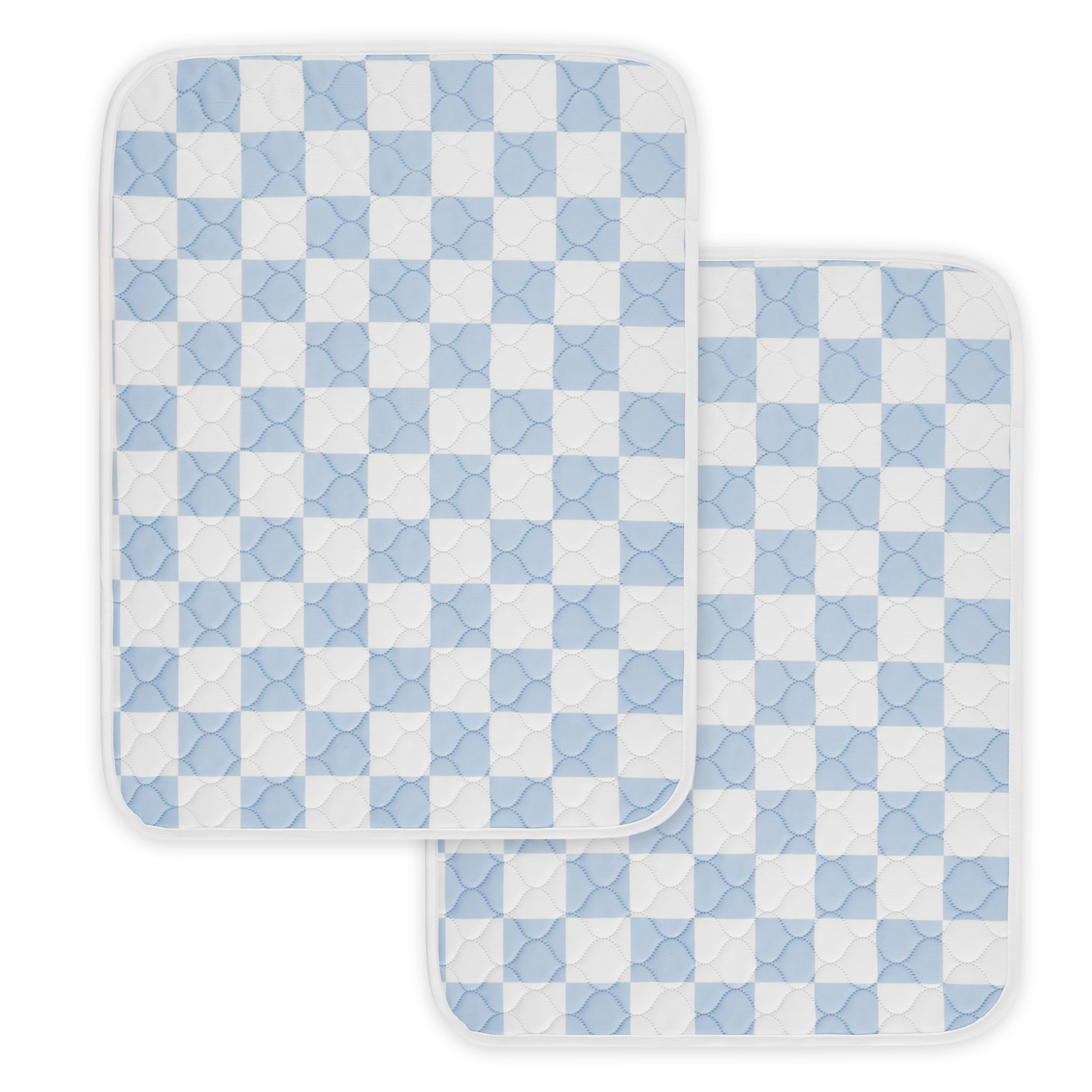 Photo 1 of Ralxion 2 Pack Blue Checkered Washable Pee Pads for Dogs, Checkered Reusable Dog Pee Pads, for Puppy Playpen, Crate, Whelping Box, Potty Training, Cute Aesthetic Absorbency, Leak-Proof Non-Slip