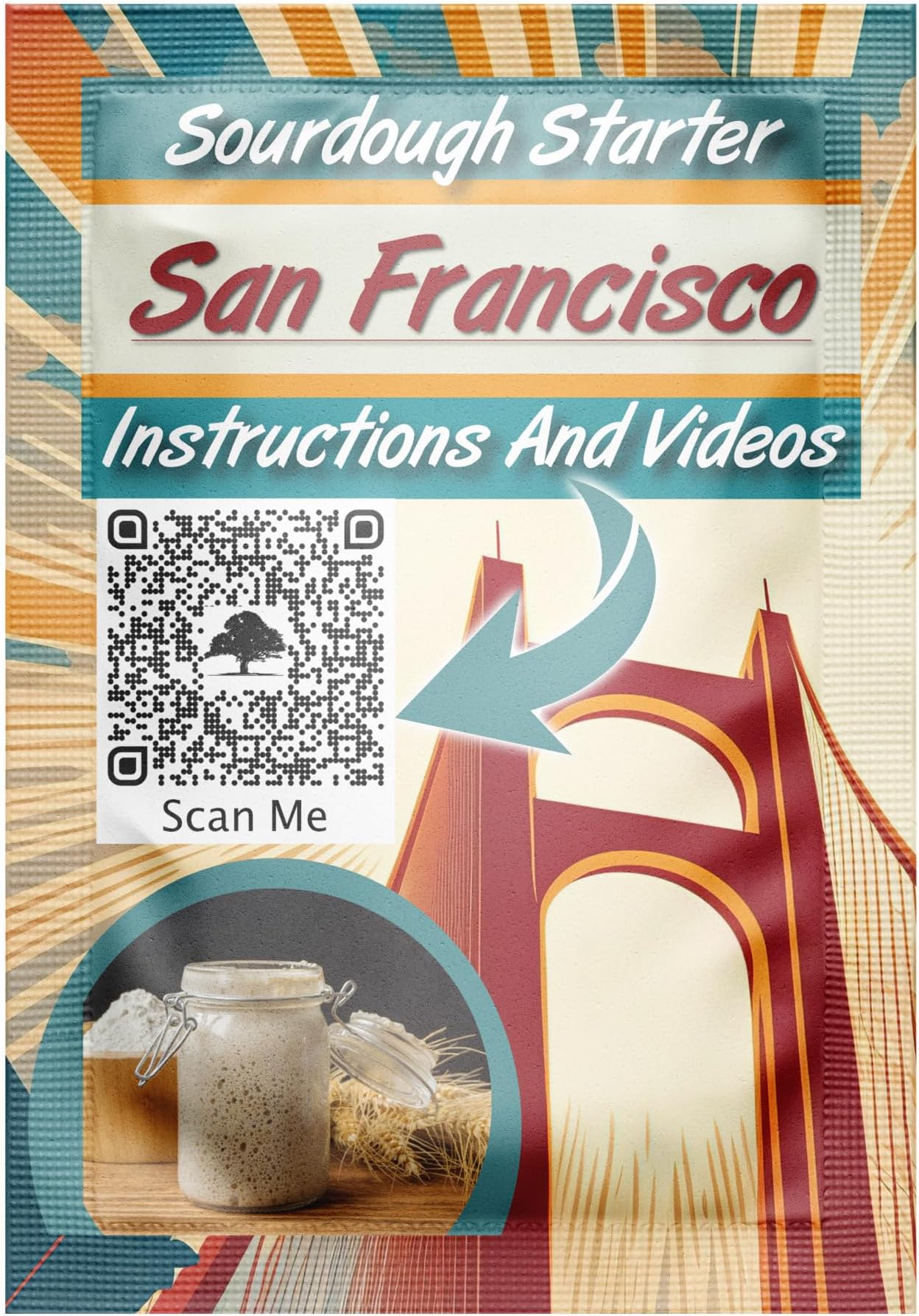 Nottingham Farm Dehydrated Sourdough Starter | Authentic San Francisco Sourdough Starter Culture | Easy to Follow Video Guides And Recipes | Versatile Starter for Artisan Bread, Pizza, Pancakes, and More | Homemade Artisan Bread | Heirloom, non-GMO