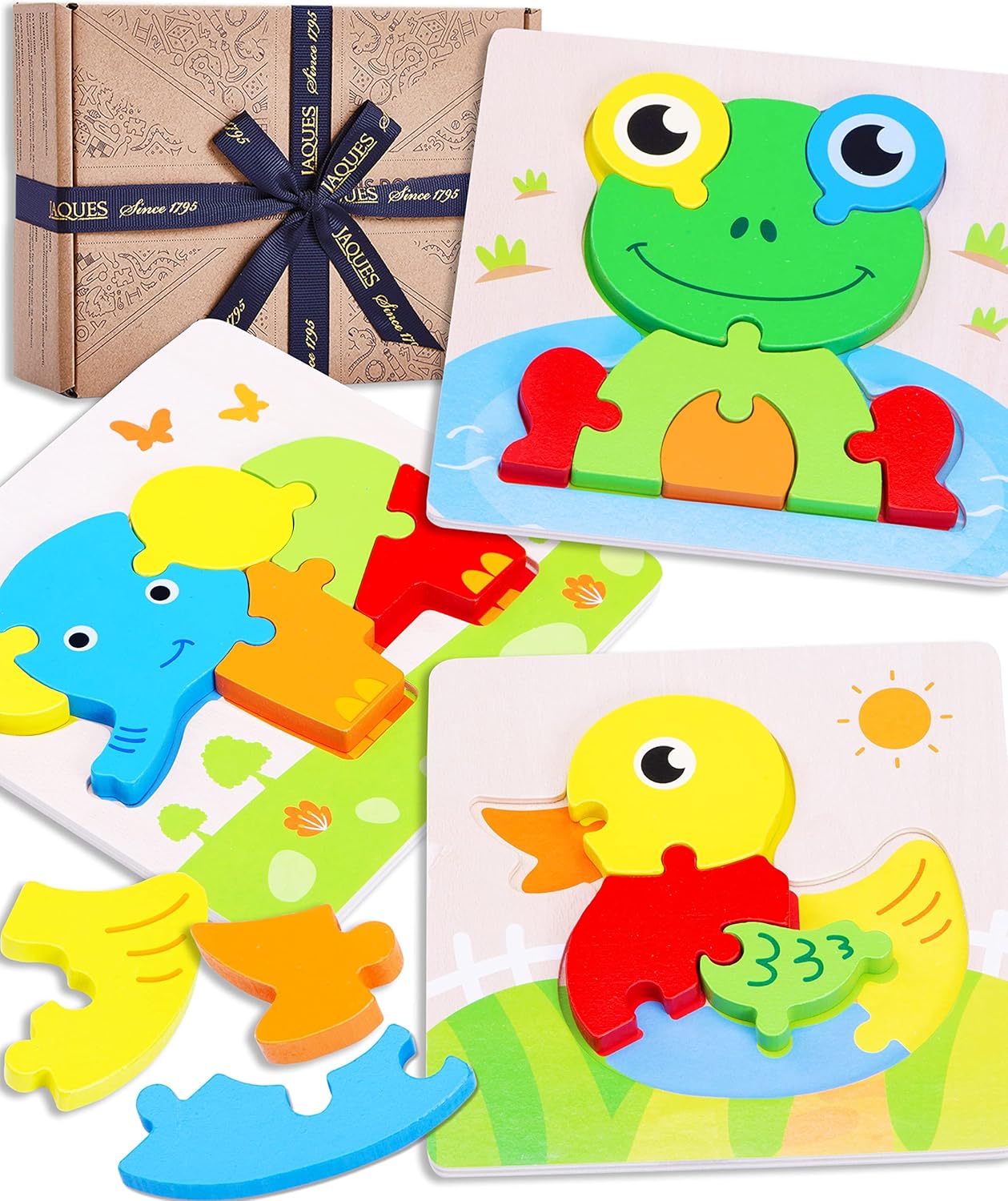 Jaques of London Wooden Animal Puzzle for Kids Quality Wooden Jigsaw