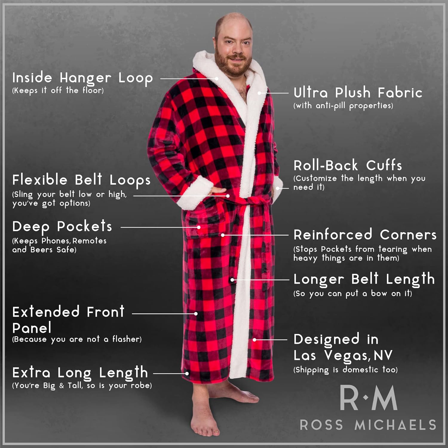 Ross Michaels Roupão masculino de luxo com capuz grande e alto – roupão de banho de lã de pelúcia longo com capuz e bolsos – presente para homens e adolescentes em promoção! Veja a oferta e mais achadinhos de Moda íntima 4 Hoje é o melhor dia para comprar Ross Michaels Roupão masculino de luxo com capuz grande e alto – roupão de banho de lã de pelúcia longo com capuz e bolsos – presente para homens e adolescentes com aquele preço maroto! Promoção! Aproveite a oferta! 4