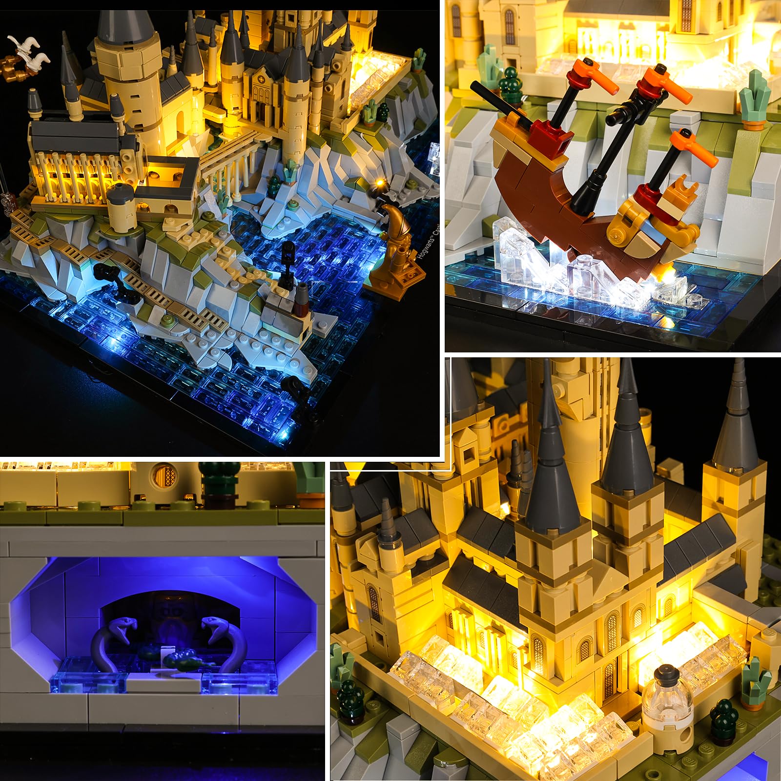 Kyglaring LED Lighting Kit Compatible with Lego Hogwarts Castle and Grounds 76419 Building Blocks - Image 3