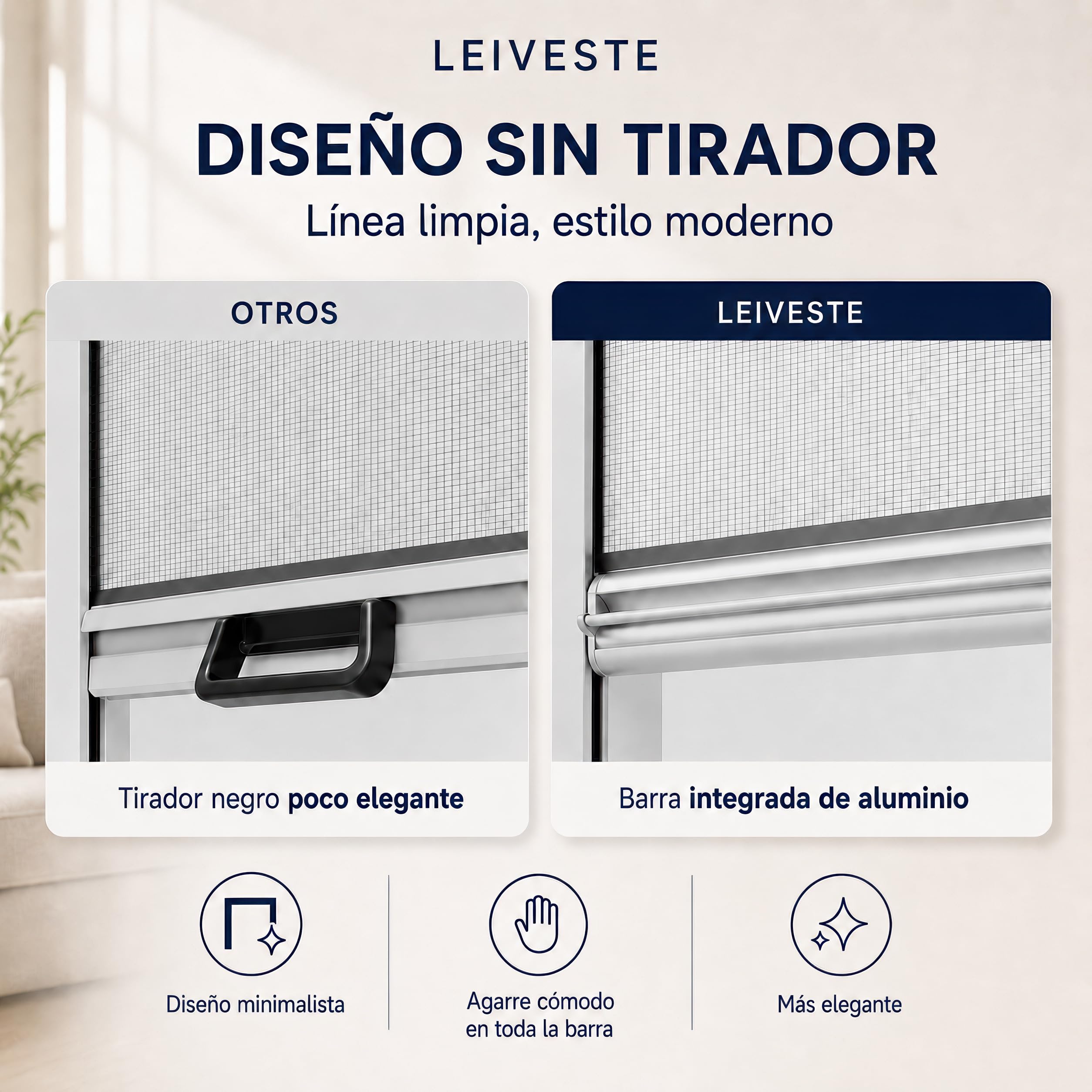 LEIVESTE - Mosquitera enrollable reducible para ventanas, montaje fácil y rápido, red de fibra de vidrio, estructura de aluminio, varios tamaños y colores, color marrón, 140 x 160 cm