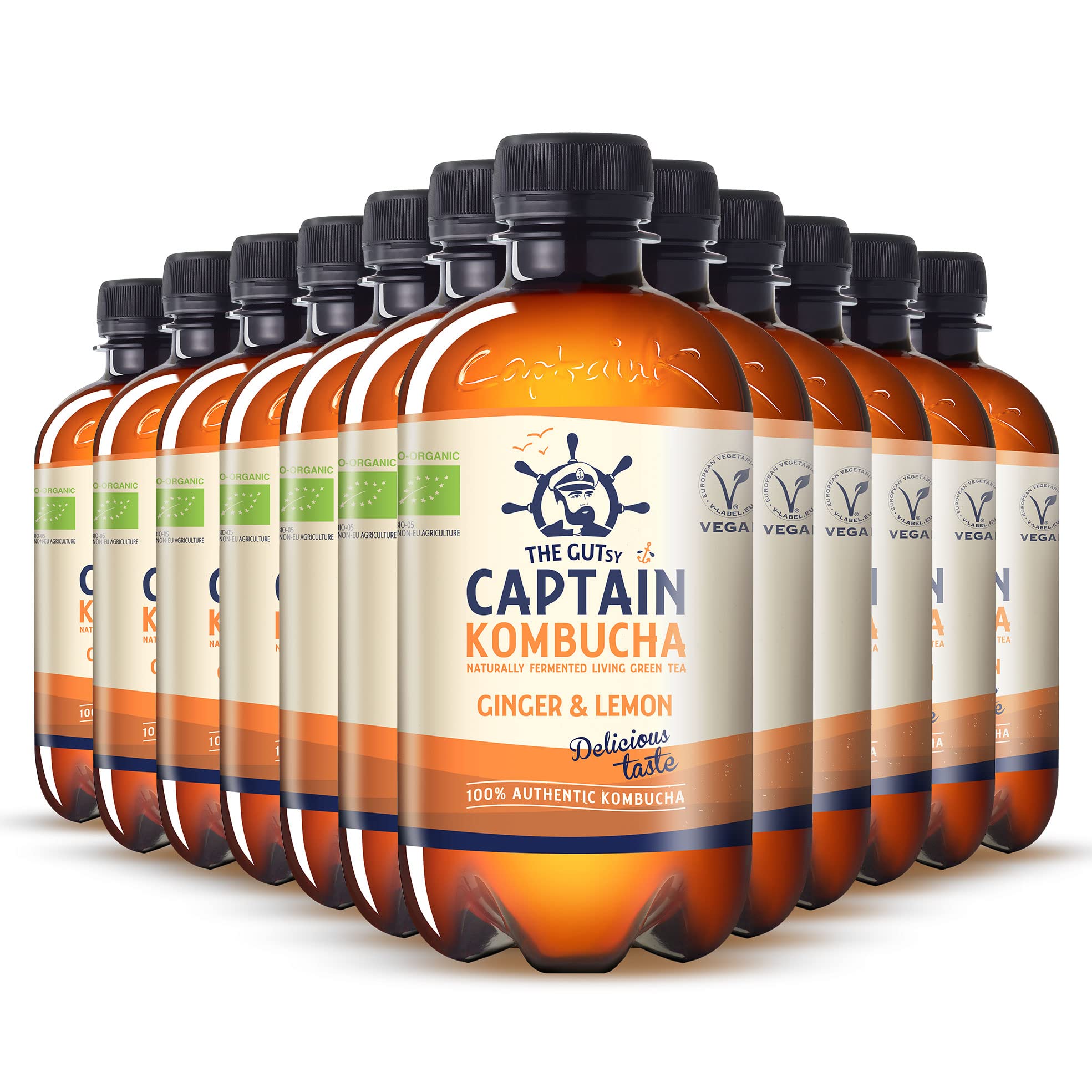 Captain Kombucha - Ginger Lemon - 400 mililitres