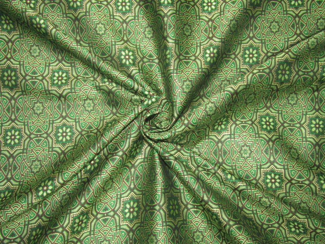 Brocade Jacquard Vert X Noir tissu idéal pour coudre une veste de costume de mariage