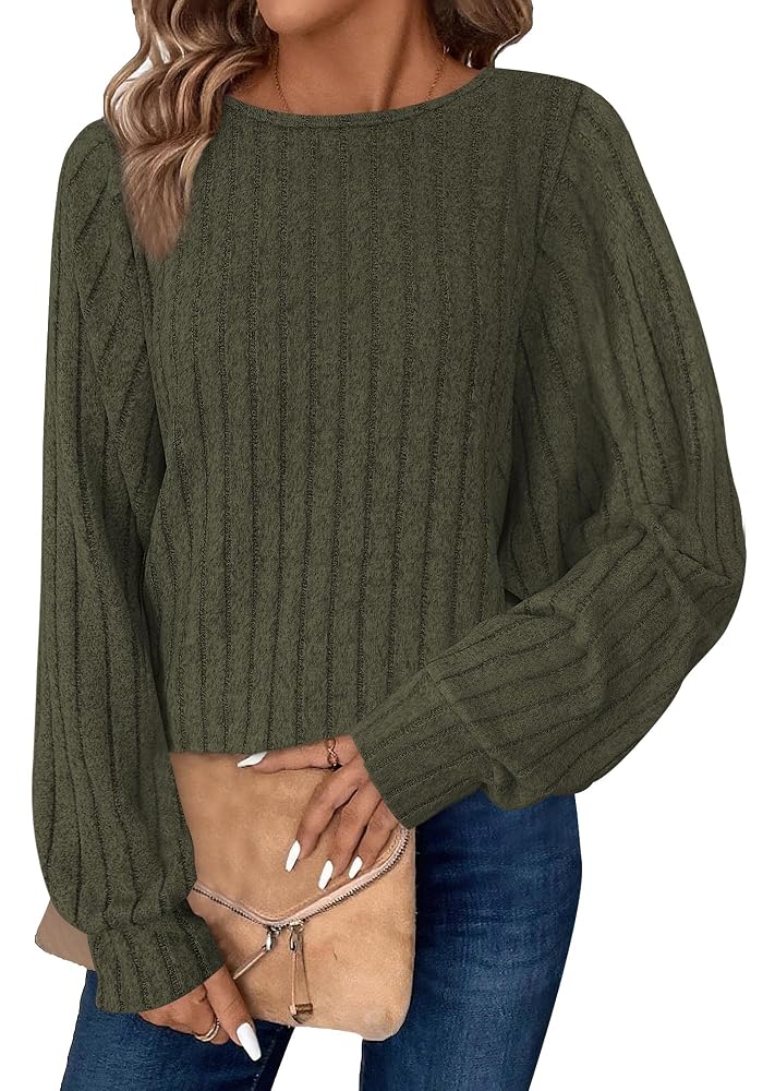 Bosmeer Womens Batwing Long Sleeve Shirts Lightweight Sweaters