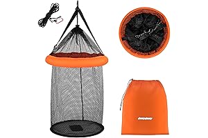 QualyQualy Premium Bait Pen: Portable Collapsible Live Fish Basket Storage