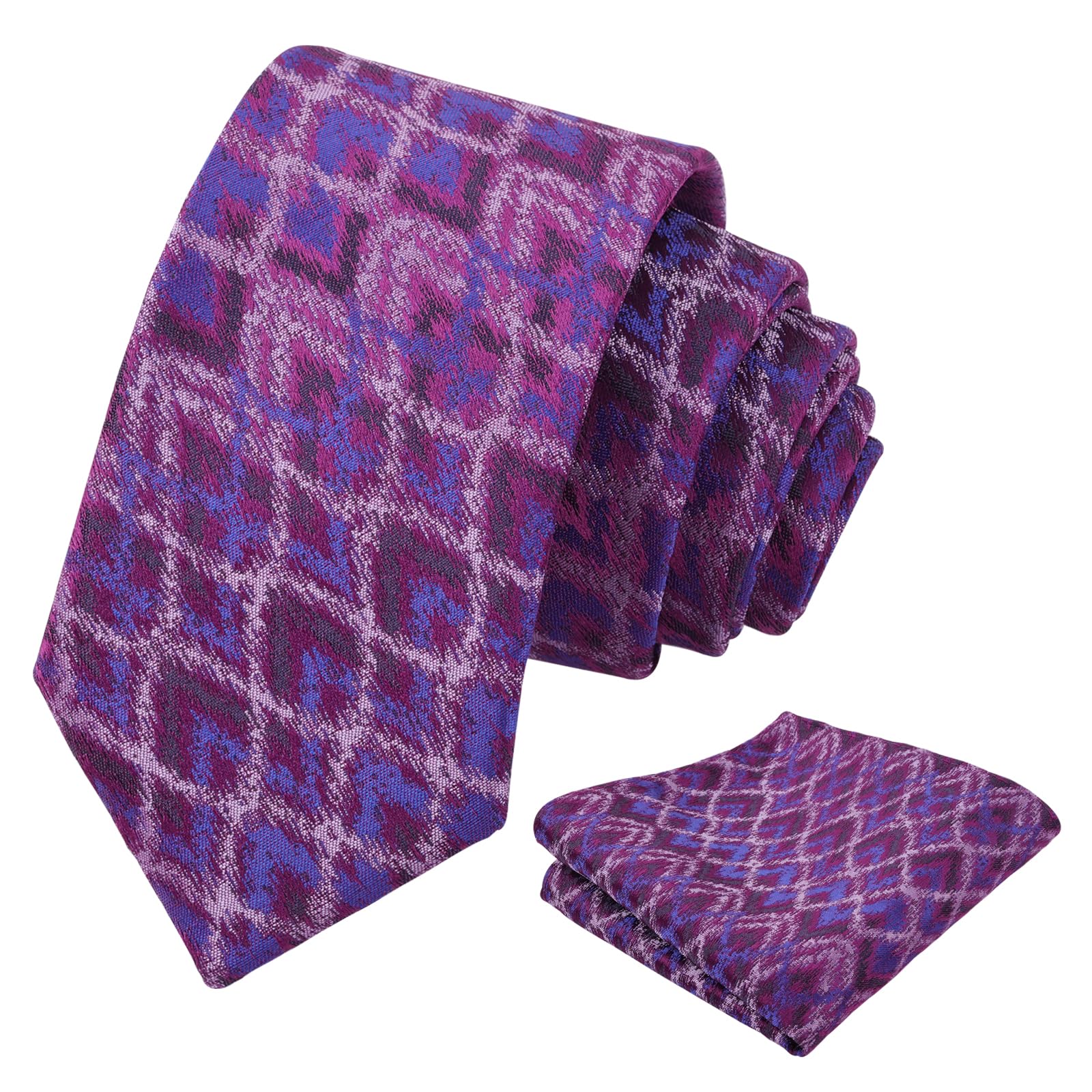 Alizeal Mens 3.15'' Gradient Novelty Tie Set with Pocket Square
