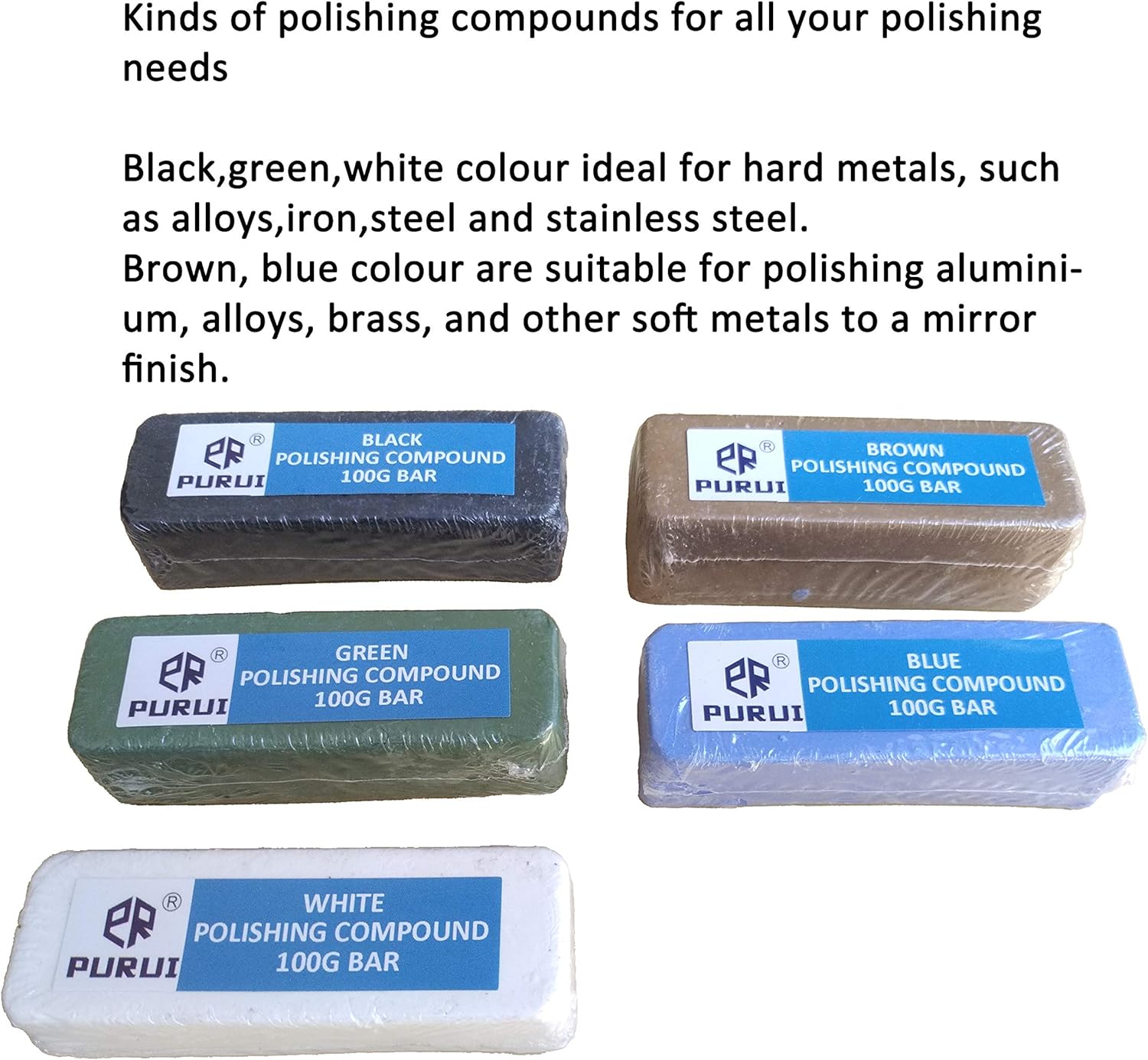 PURUI 11PC Metal Polishing Buffing Kit Use on 6" Bench Grinder