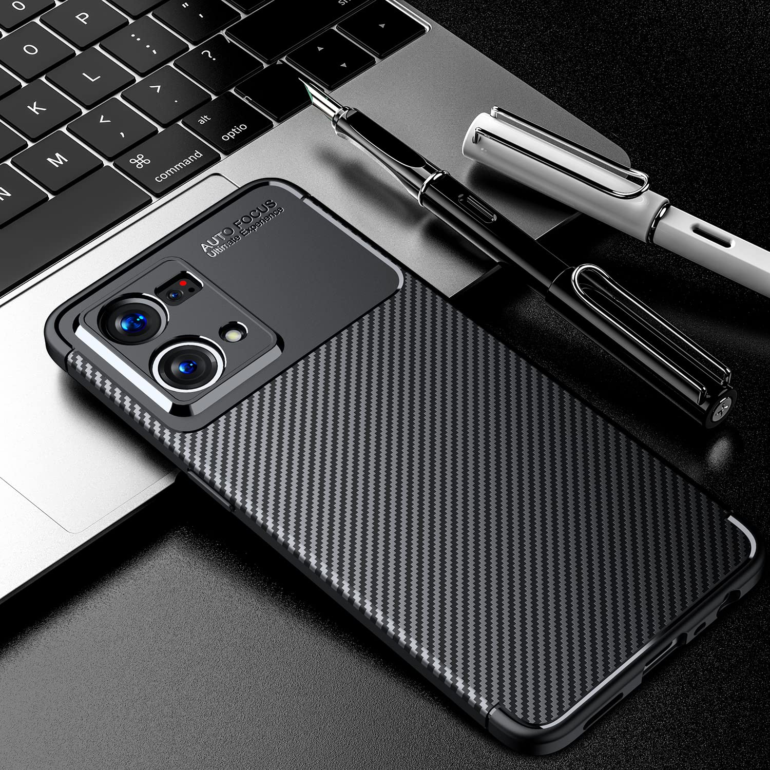 Cover YAKUN Per OPPO Reno7 In Vetro Temperato E Silicone - Custodia Con Effetto Gradiente - Ultrasottile Antigraffio