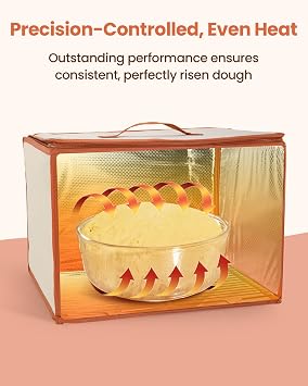 Bread Proofing Set Folding Dough Proofer (68131F, 99H Timer, Metal Rack & Water Tray) + Sourdough Starter Warmer (70100F, Auto On/Off, 112H Timer) for Bread, Pizza, Kombucha, Yogurt & F