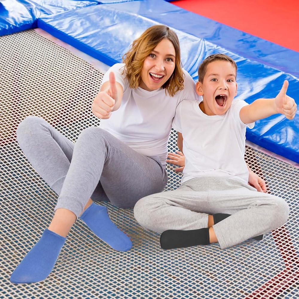 Chaussettes Yoga Et Pilates 2 Paires Chaussettes Pilates RGZD - Antidérapantes, Taille EU35-39, Noir Chaussettes Fitness Femme