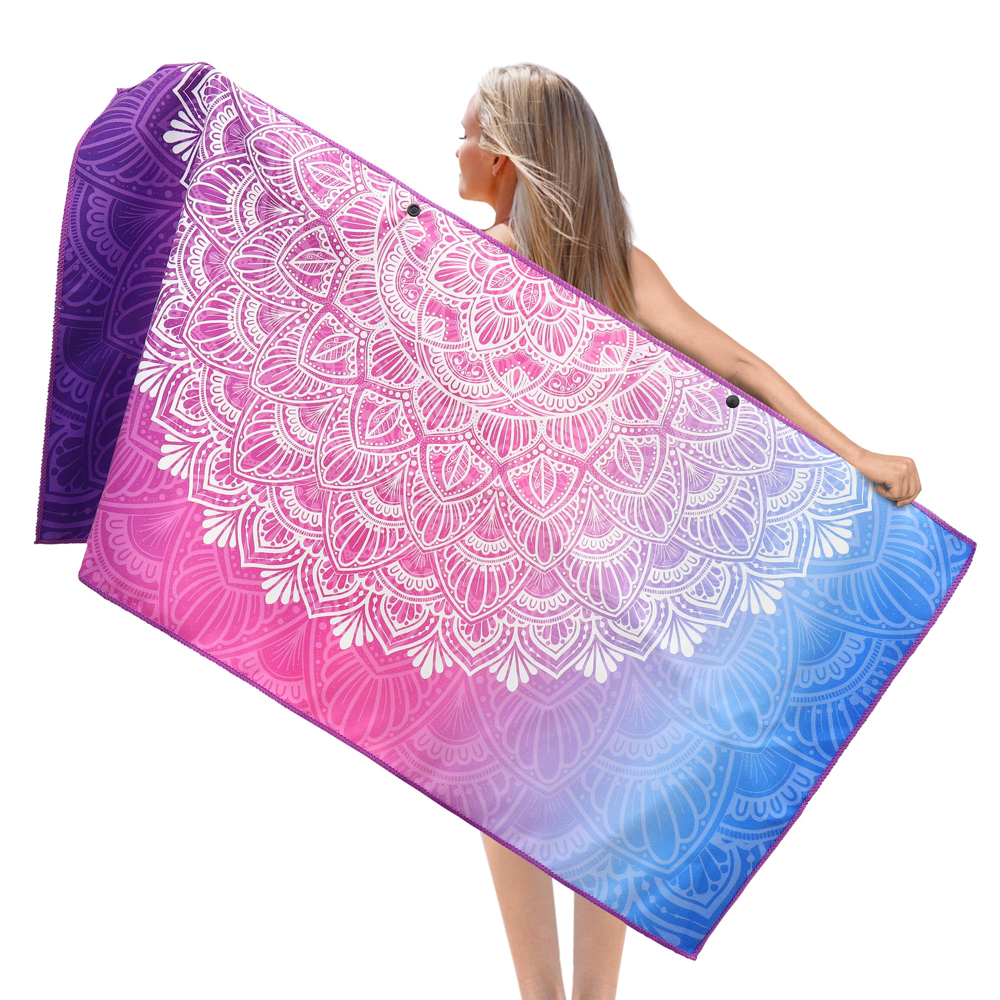 Pameil Telo Mare Grande Microfibradi 90x180 cm, Asciugamani Microfibra e Resistente Alla Sabbia, Telo Palestra Leggero e ad Asciugatura Rapida Adattoper Spiaggia, Palestra, Viaggi, Sauna