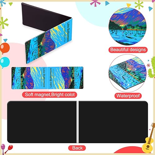 Miniatura 3 de Outus Juego de 24 marcadores magnéticos para páginas del Parque Nacional, varios marcadores inspiradores, juego de marcadores de libro con clip para