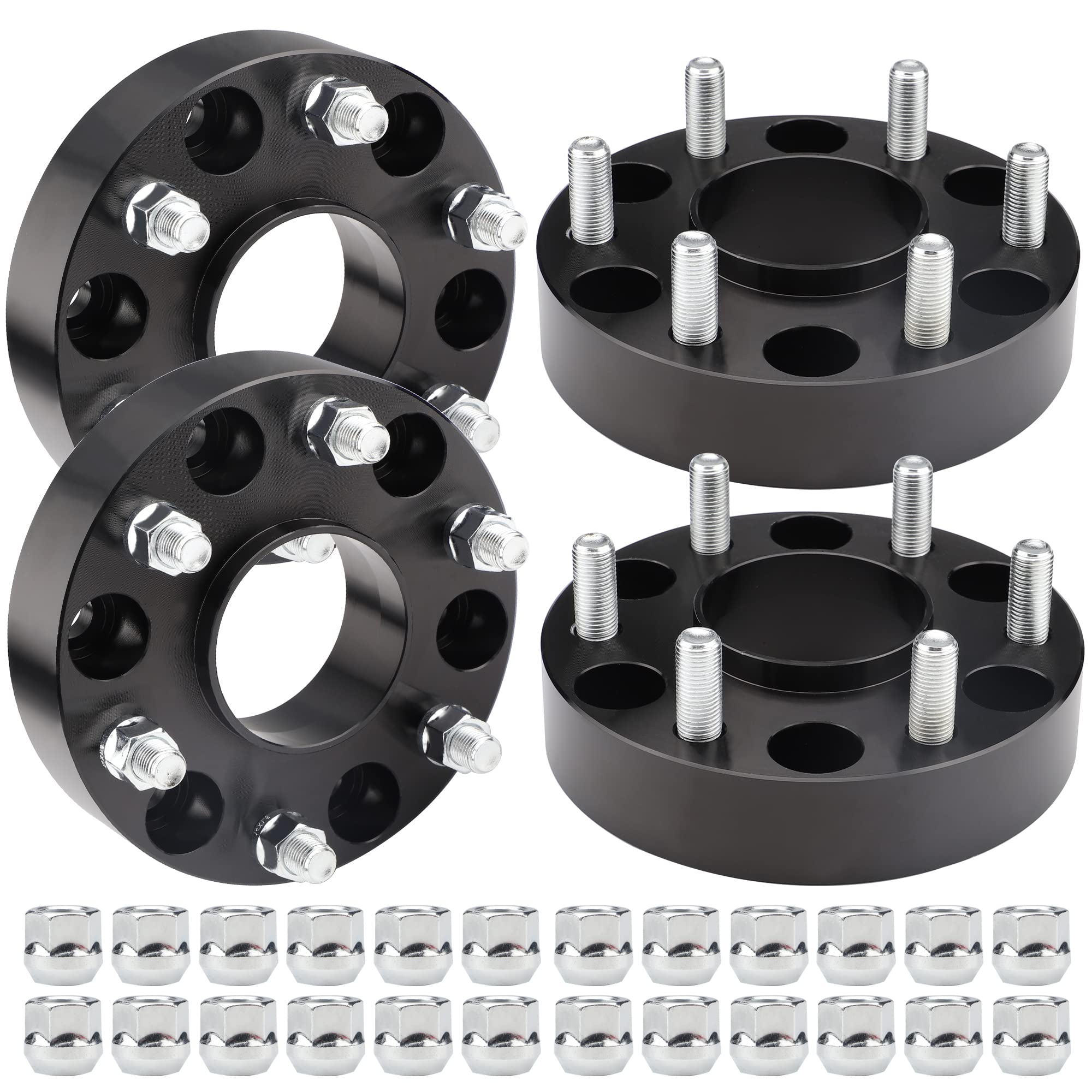 PROEZE 4PCS 6x5.5 Hubcentric Wheel Spacers for 2019 2020 2021 Ram 1500, 1.5 inch 6x139.7mm Wheel Spacer with 14x1.5 Studs & 77.8mm Center Bore for 2019 2020 2021 Ram 1500