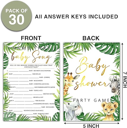 Miniatura 9 de ISOVF 30 juegos de baby shower florales bohemios con 1 tarjeta de respuesta (5 x 7 pulgadas), 2 juegos de doble cara - Oh Baby True o False & Baby