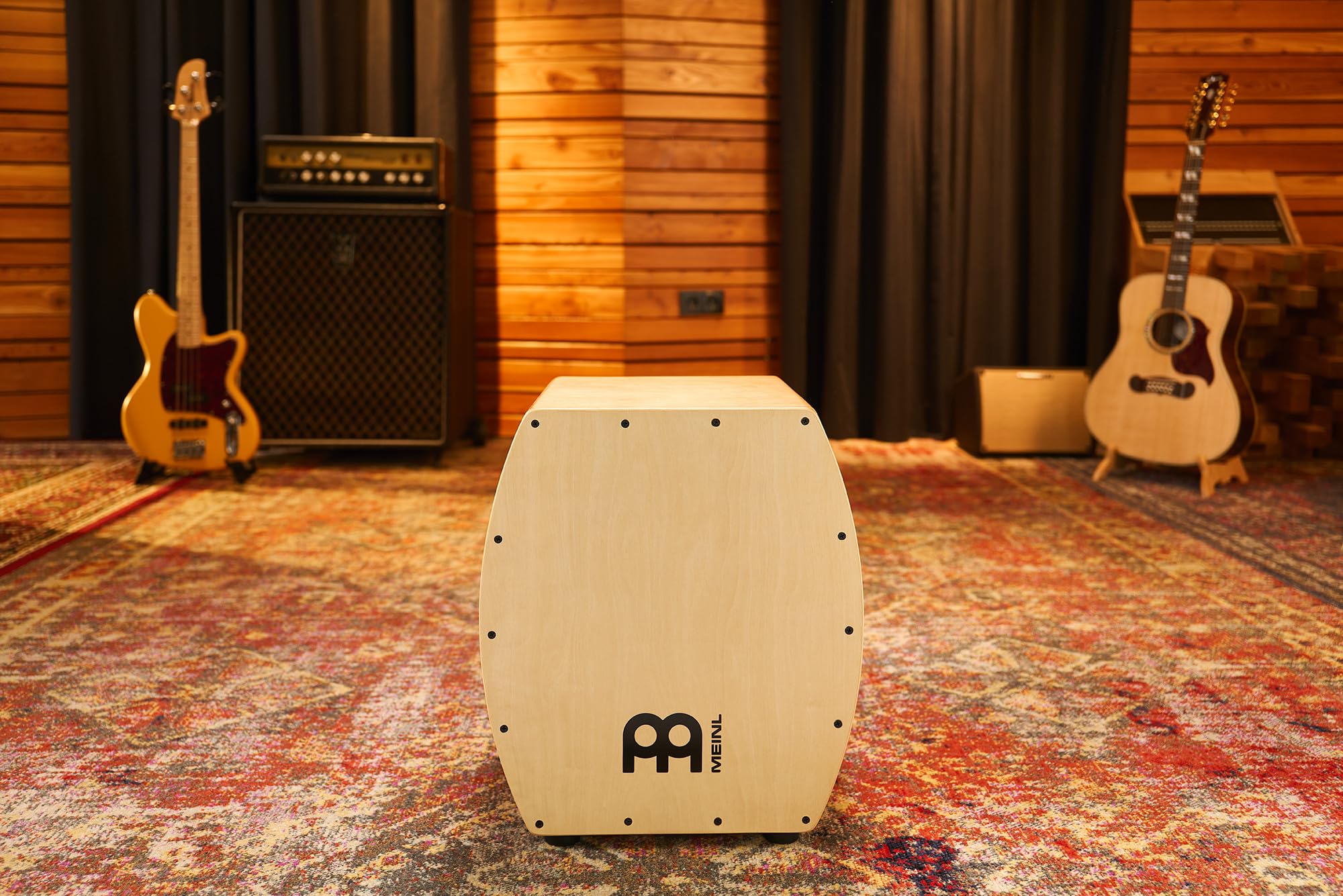 Meinl Percussion Arch Bass Cajon - Drum Box Bulbosa con Suono Rullante e Bassi Profondi - Suprrficie di Suono in Acero (SUBCAJ7SNT-M)
