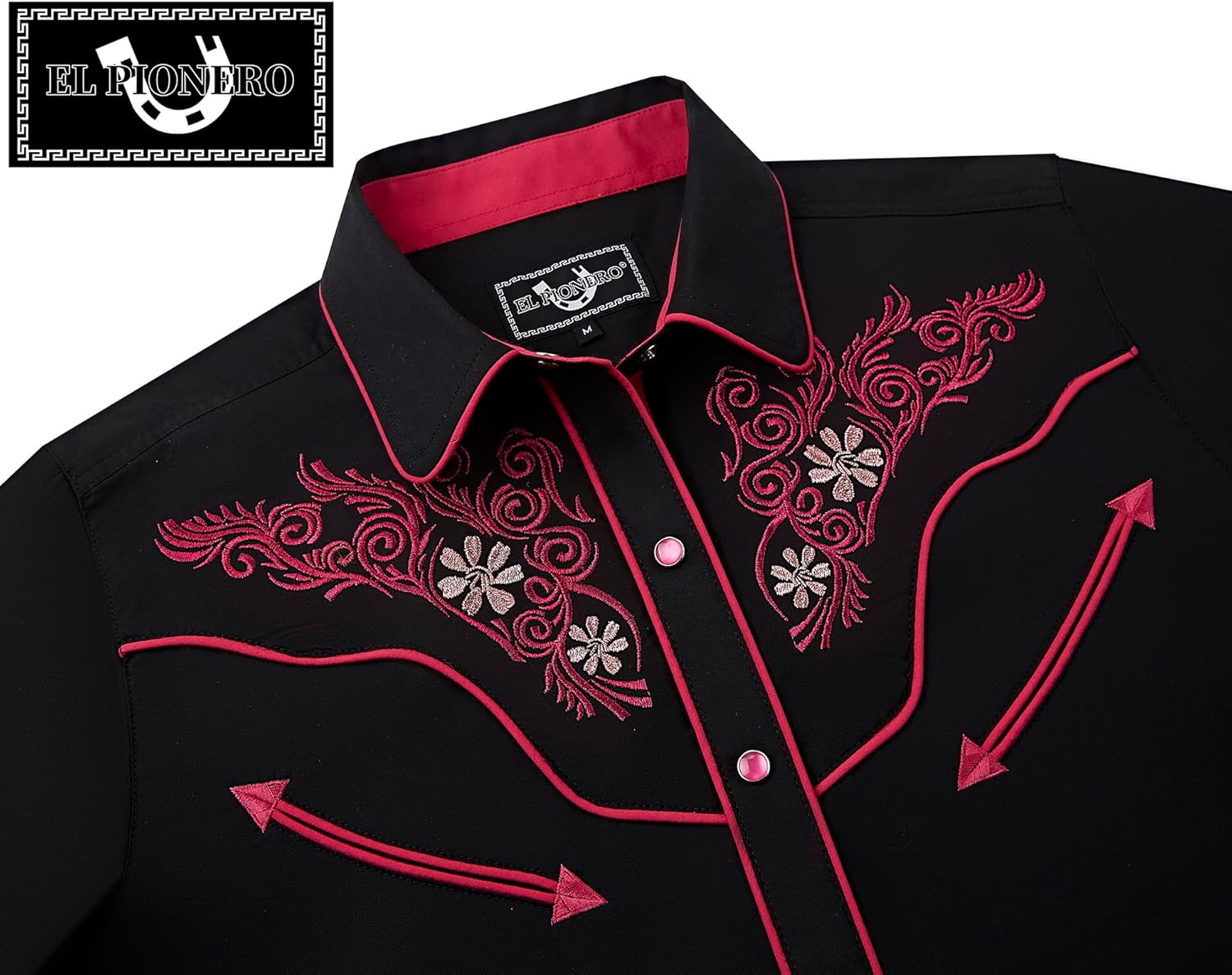 Women's Embroidered Western Cowboy Shirt Vintage Style Long Sleeve Button Down Shirt Premium Quality Snap Front Design S-3XL - Image 3