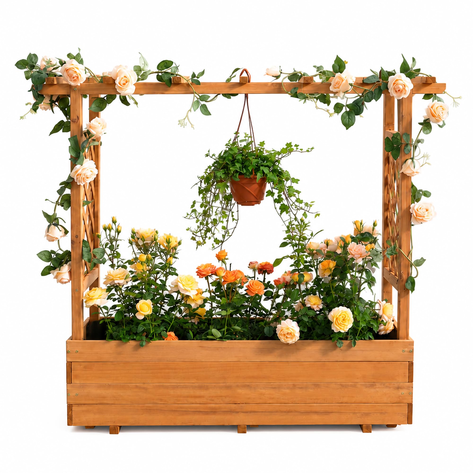 Fir Wood Raised Garden Bed - Tomato Planter -13