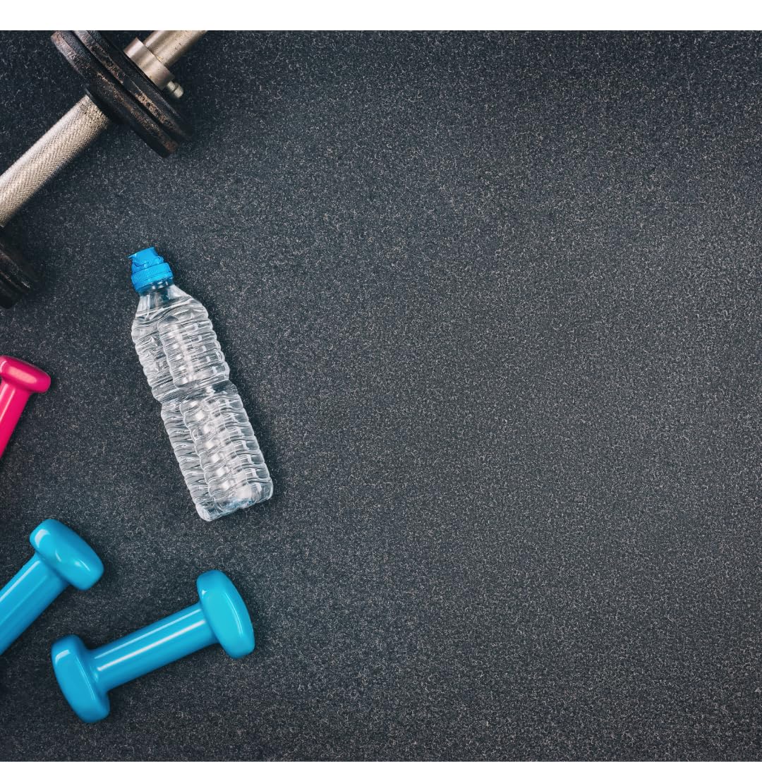 Pavimento Gommato Palestra 50x50x3 cm, Antitrauma, Antiscivolo, Fonoassorbente, Sala Pesi e Home Gym, Nero
