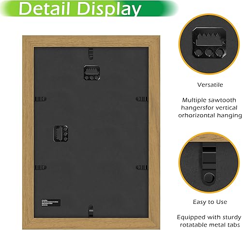 Vista 49 de FrameWorks Marco para póster de madera de 18 x 24 pulgadas, marcos clásicos de color negro mate con vidrio acrílico inastillable, fotos, pósters