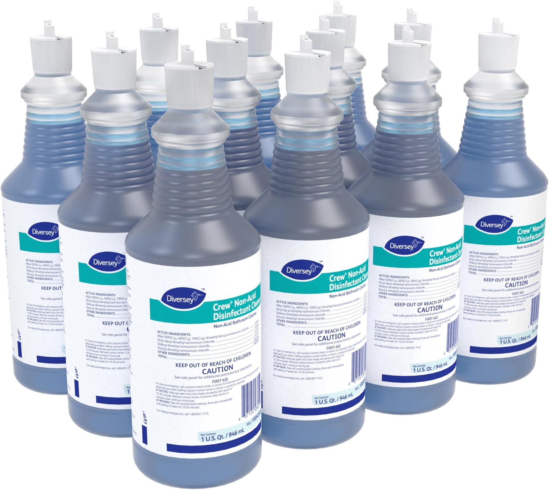 CREW 100925283 Non-Acid Bathroom Disinfectant Cleaner, Neutral Toilet Bowl St...