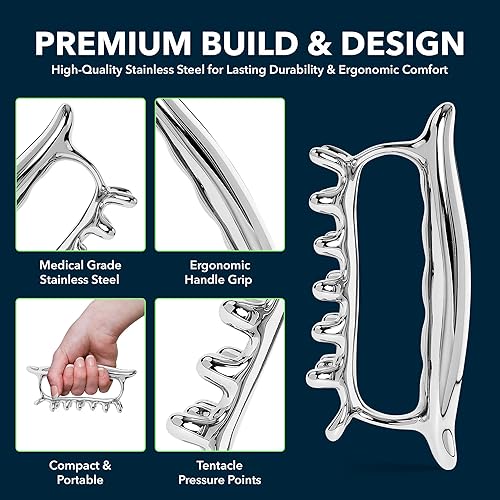 Miniatura 2 de Herramienta de masaje fascista para tejido profundo, nudos musculares, celulitis, liberación miofascial y más - Todo en uno alivio de tensión de