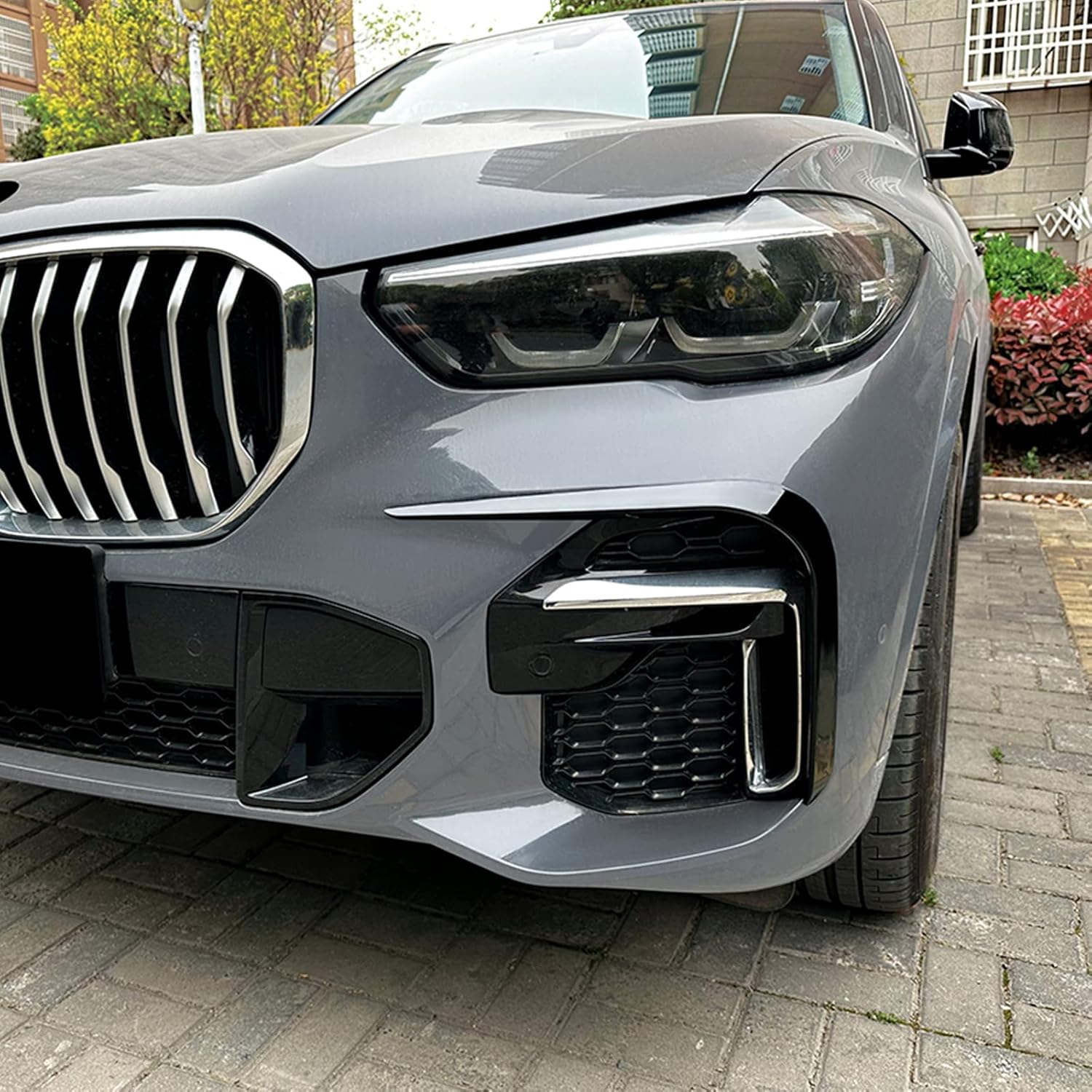 For BMW X5 G05 M Sport 2019-2023 Front Bumper Side Air Vent Trim Body Kit Black