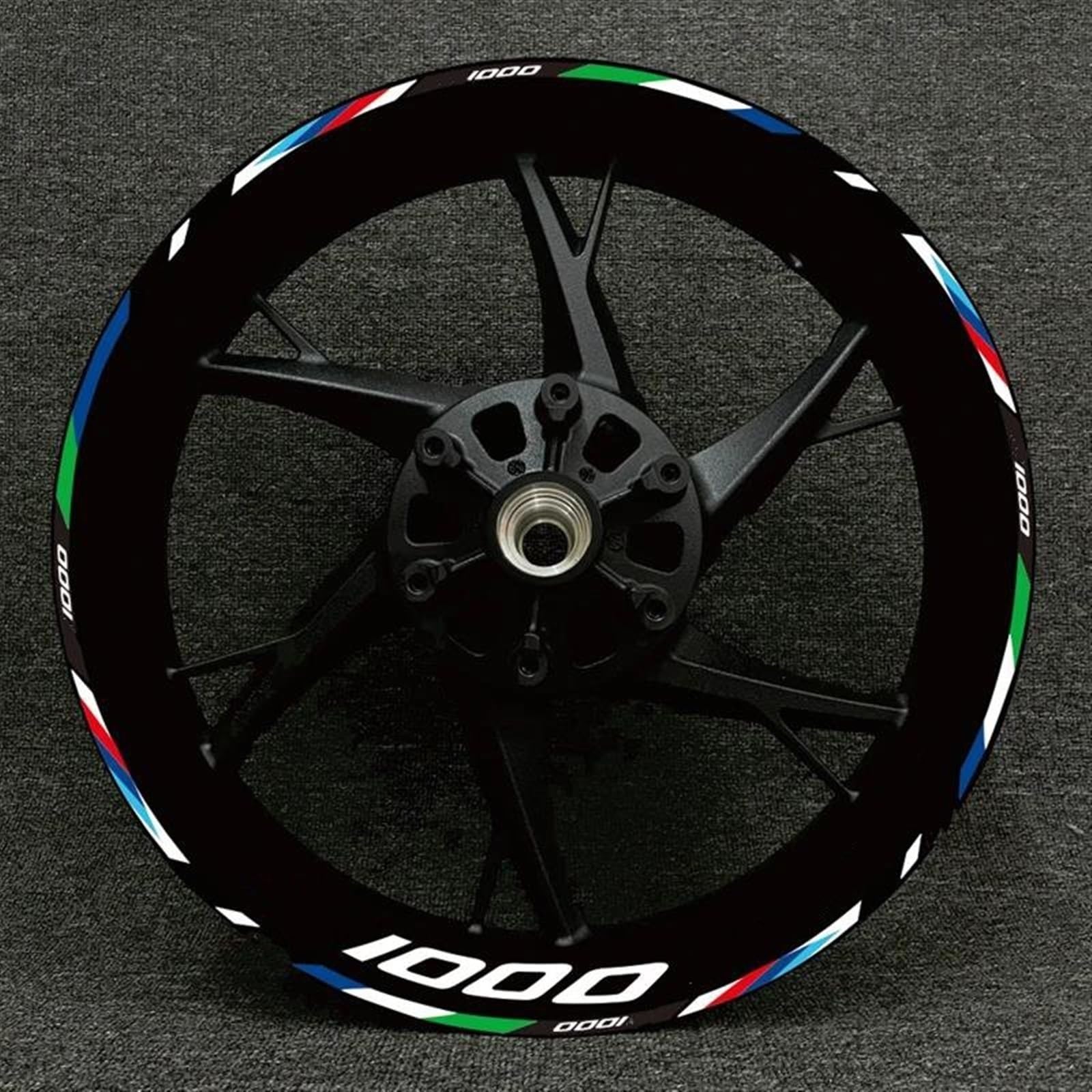 17 Inches Motorcycle Racing Equipment Tire Rim Adhesive Reflective Decal Sticker for BMW S1000XR S1000R 1000RR(Color21)